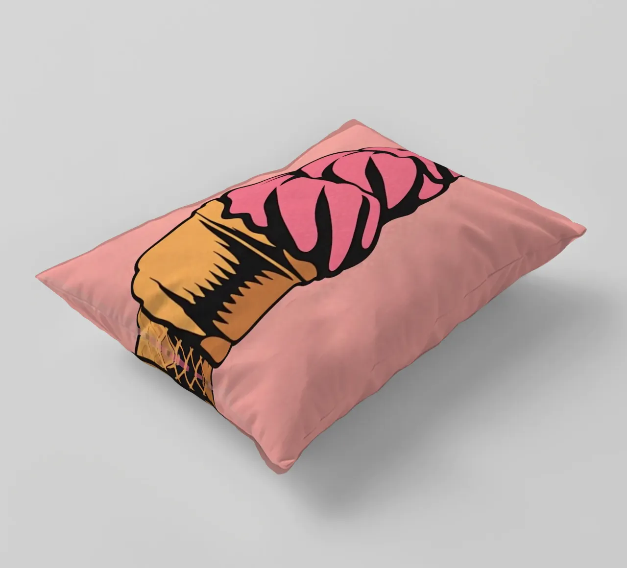 Cono gelato soft serve rosa cuscino da DesignDoodle