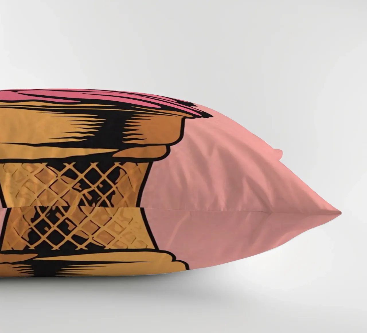 Cono gelato soft serve rosa cuscino da DesignDoodle