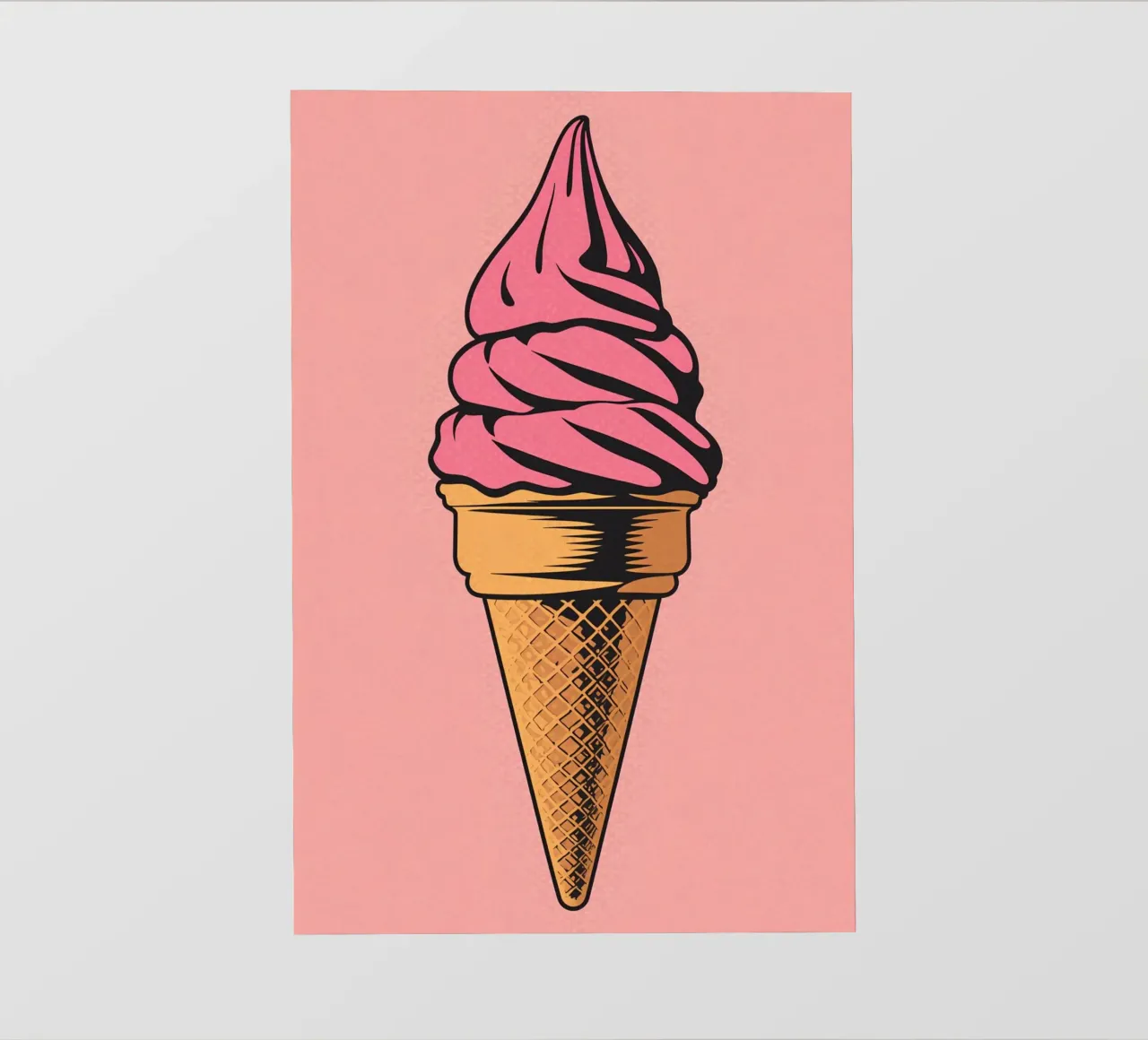 Cono gelato soft serve rosa telo in pvc da DesignDoodle