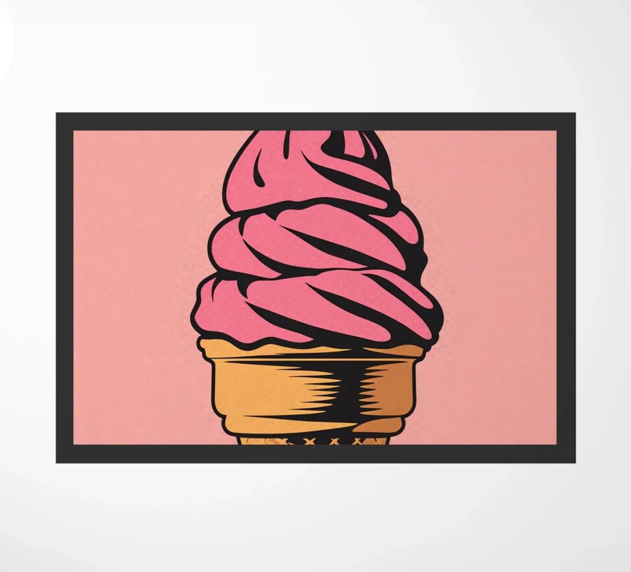 Cono gelato soft serve rosa zerbino da DesignDoodle