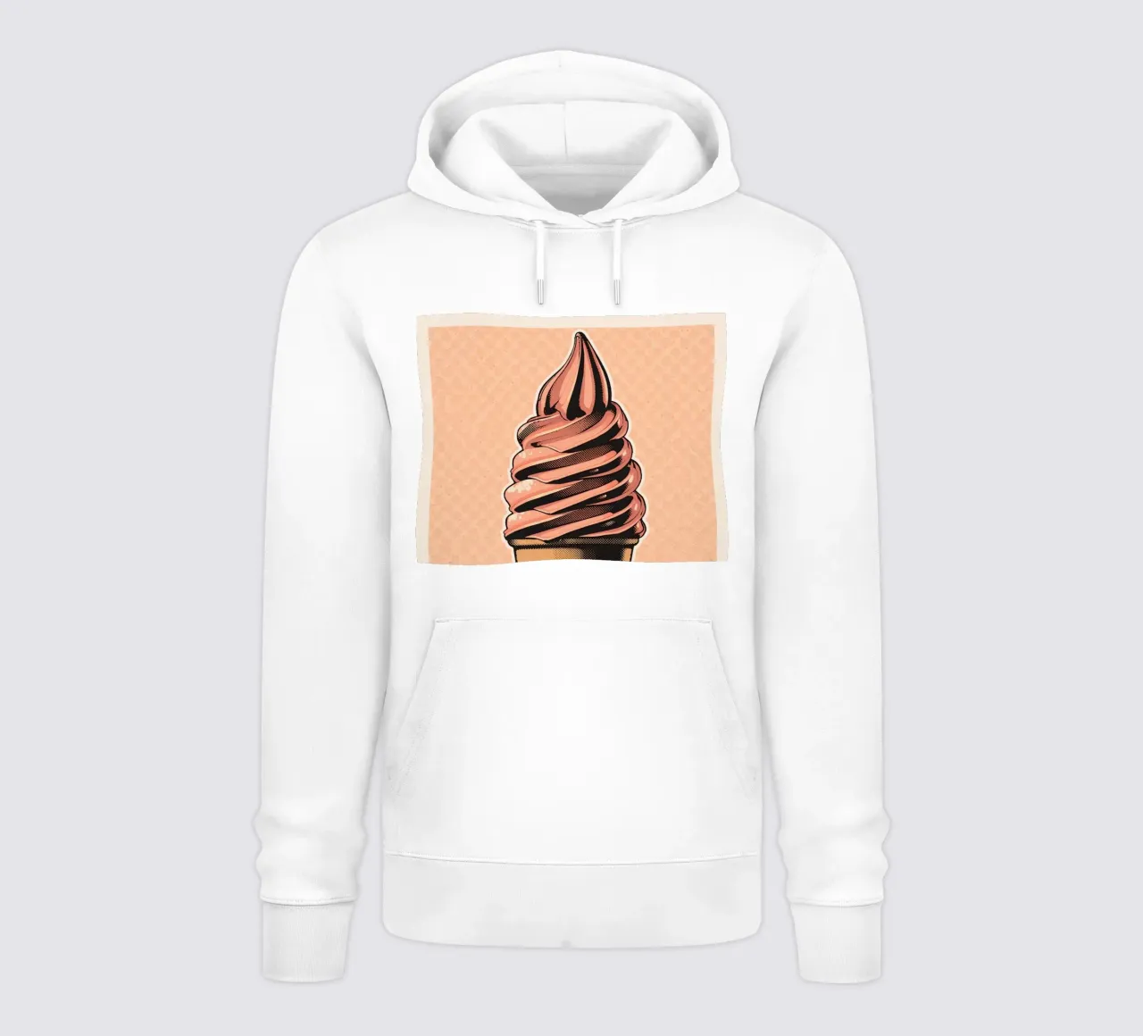 Cono gelato soft-serve rosa felpa con cappuccio da DesignDoodle