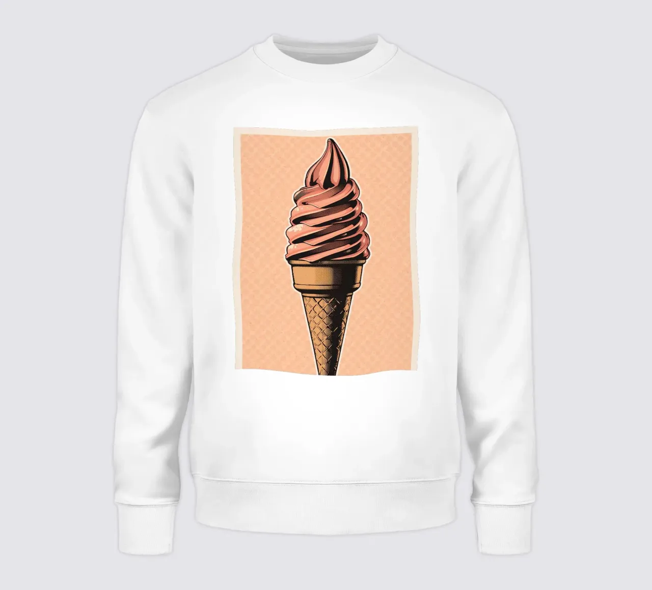 Cono gelato soft-serve rosa felpa da DesignDoodle
