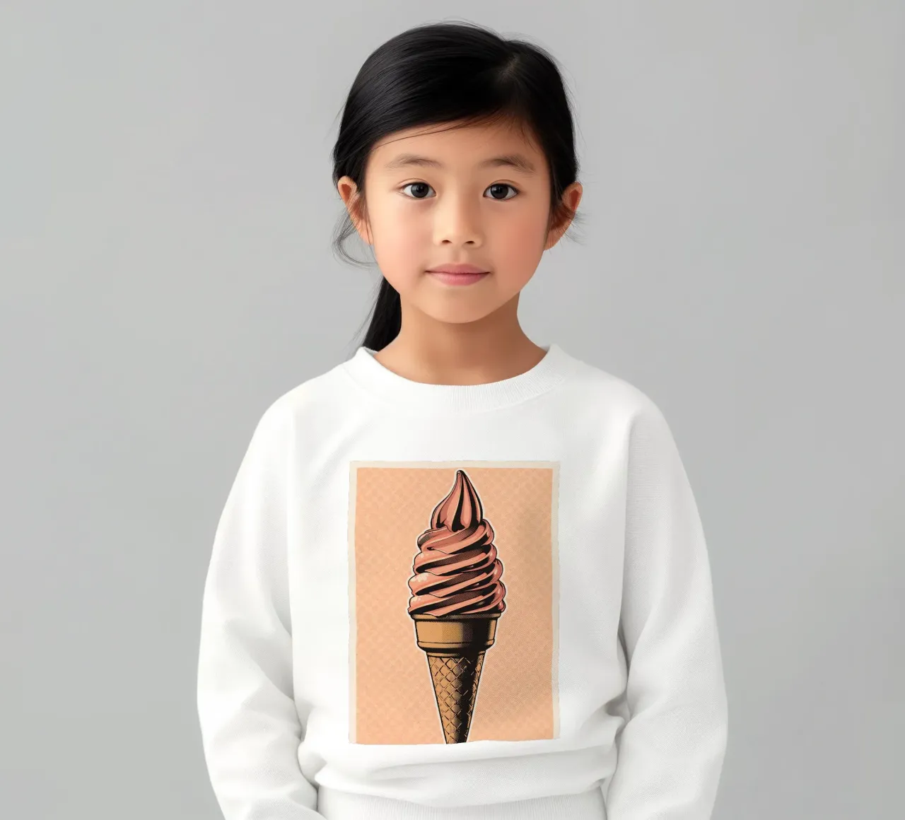 Cono gelato soft-serve rosa felpa bambino da DesignDoodle