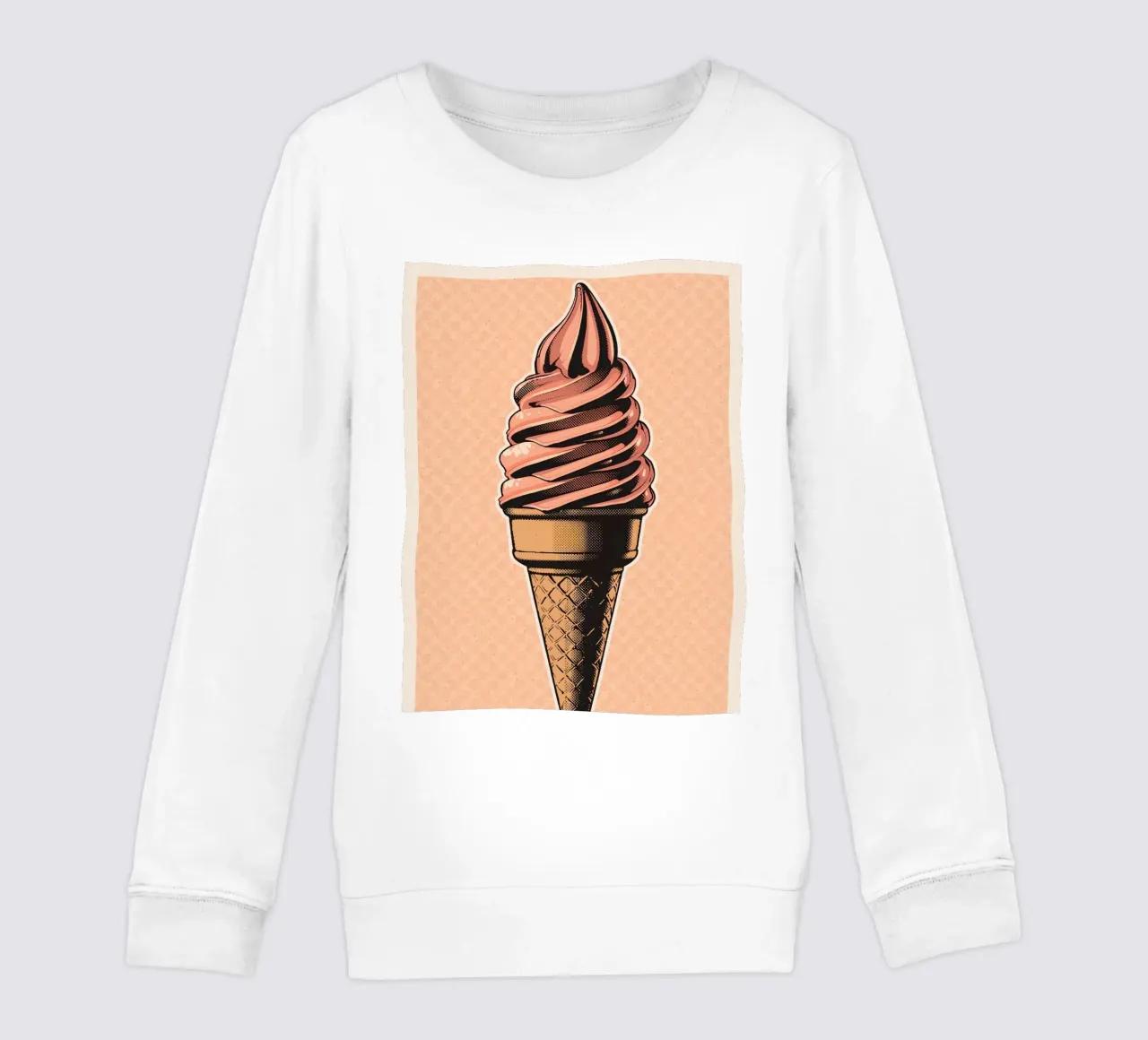 Cono gelato soft-serve rosa felpa bambino da DesignDoodle