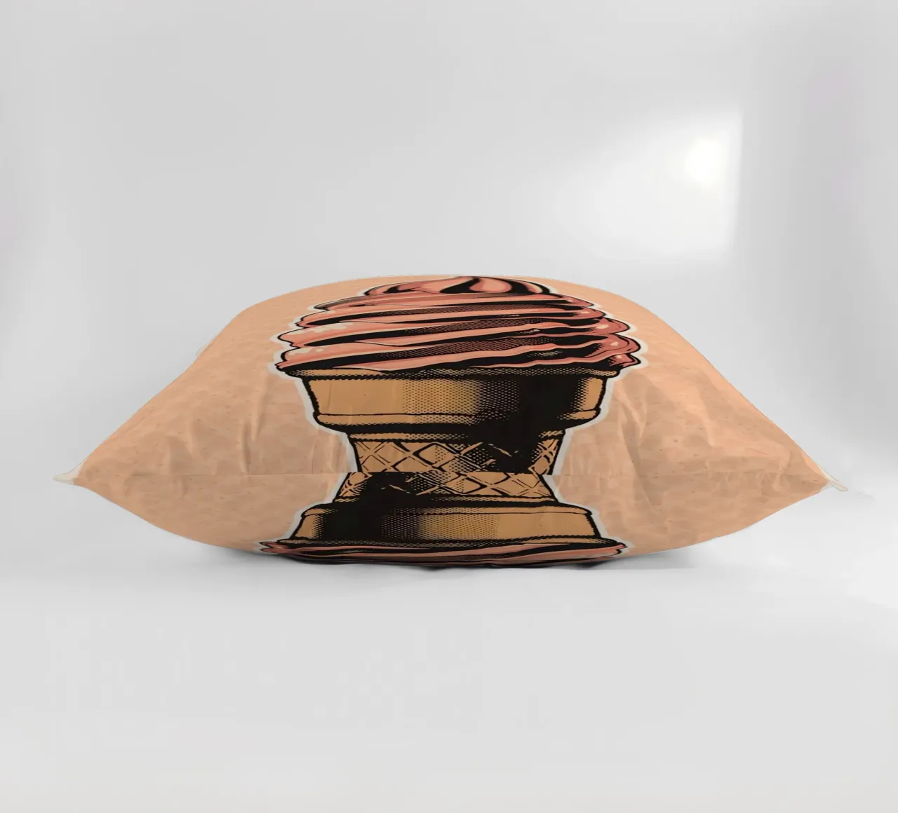 Cono gelato soft-serve rosa cuscino da DesignDoodle