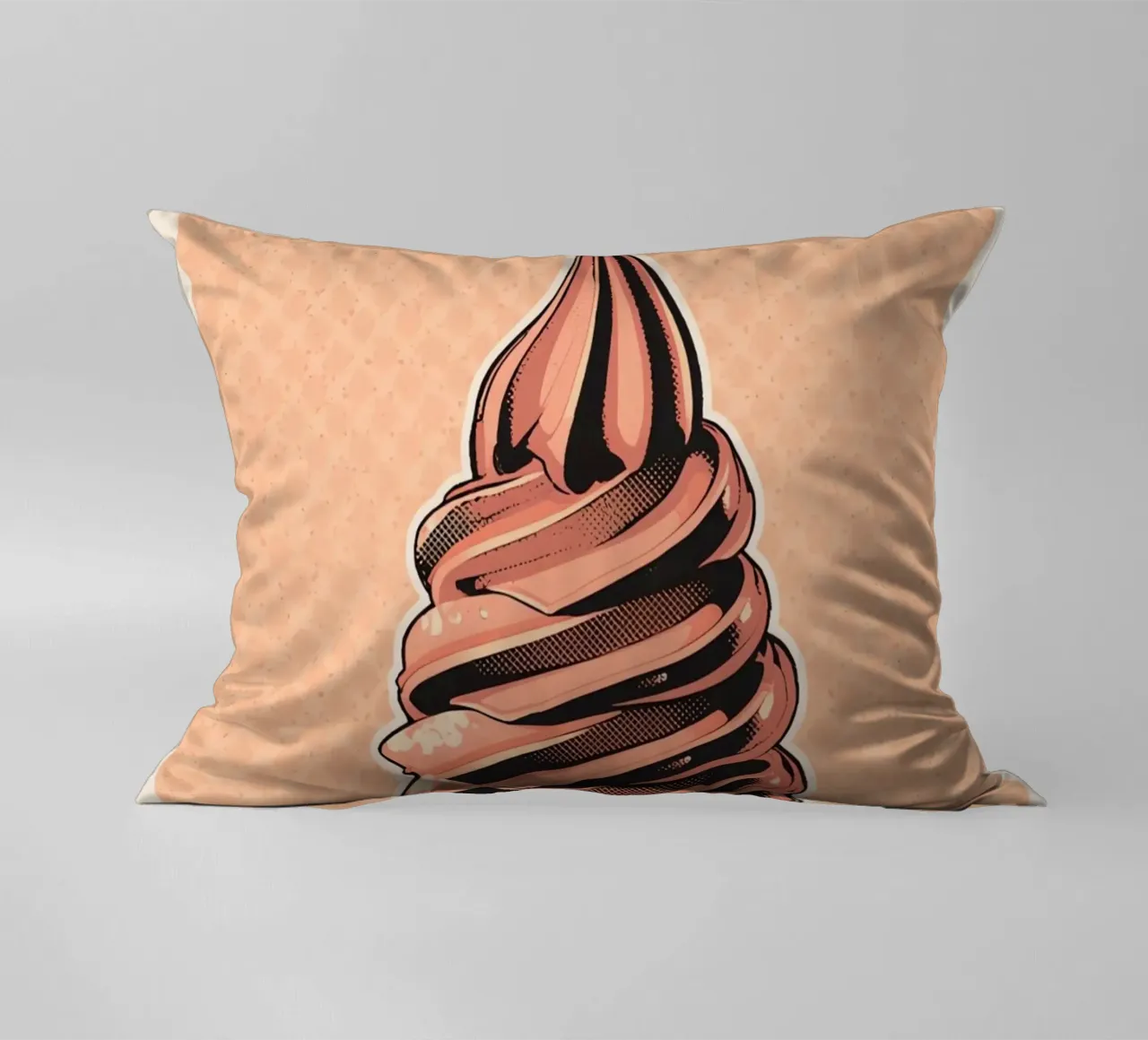Cono gelato soft-serve rosa cuscino da DesignDoodle