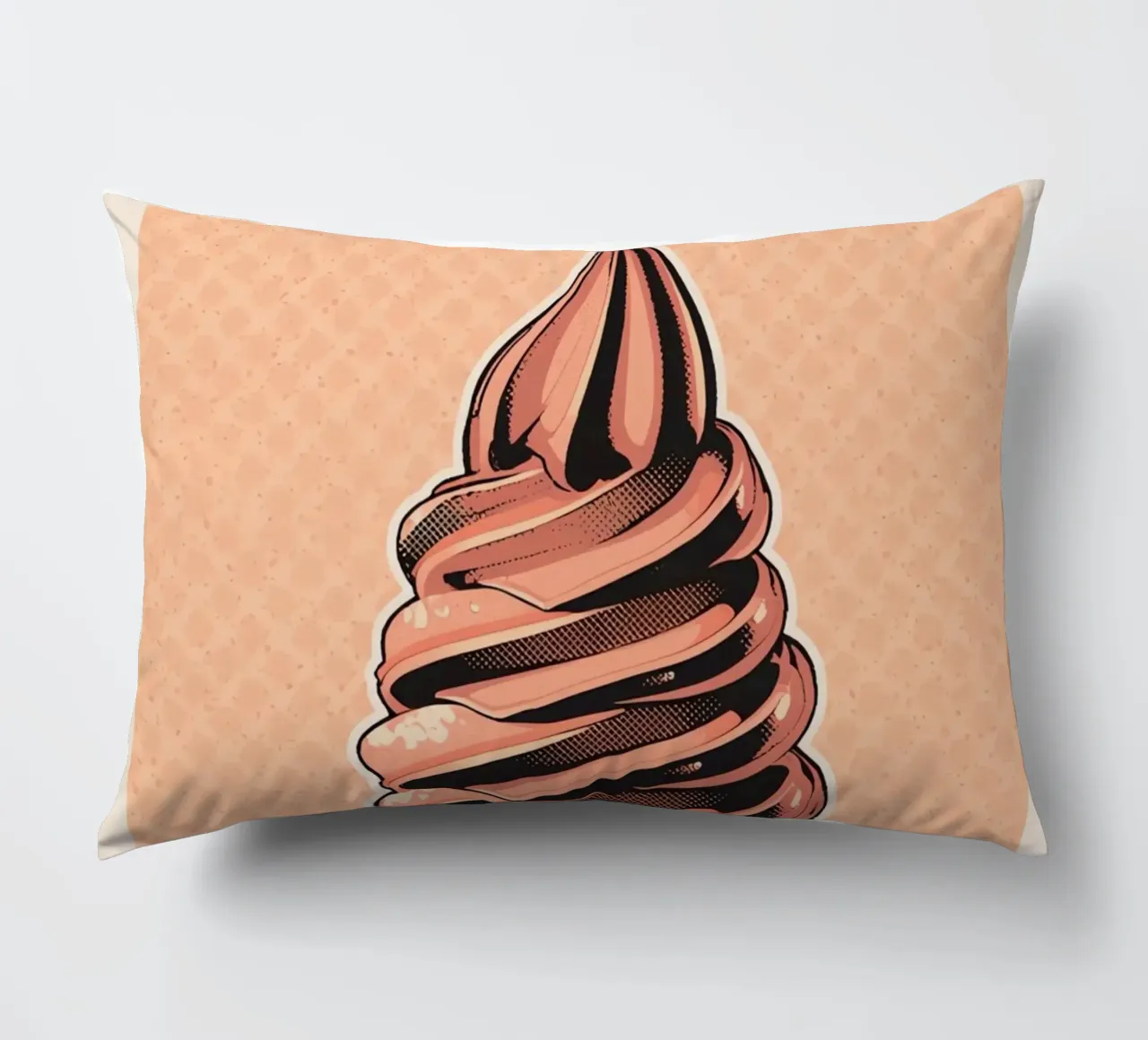 Cono gelato soft-serve rosa cuscino da DesignDoodle