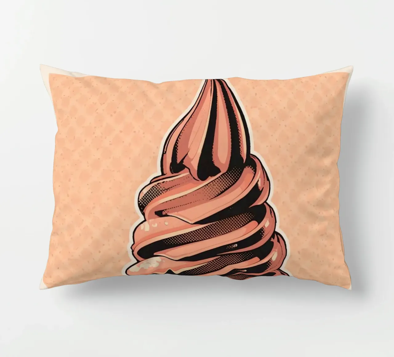 Cono gelato soft-serve rosa cuscino da DesignDoodle