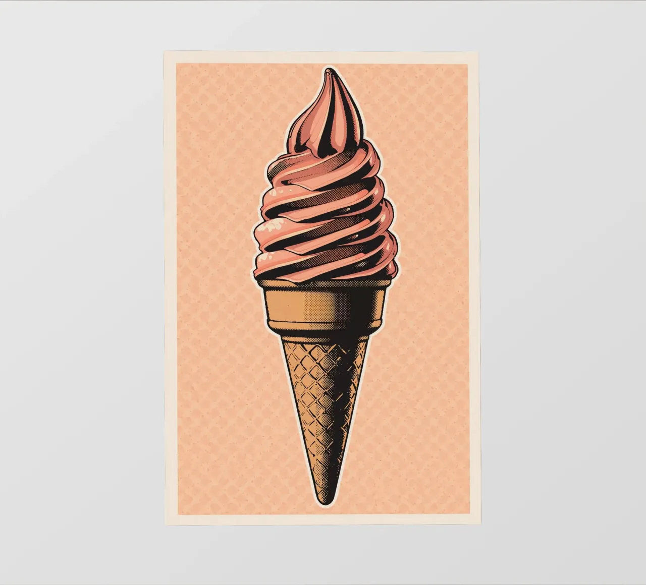 Cono gelato soft-serve rosa telo in pvc da DesignDoodle