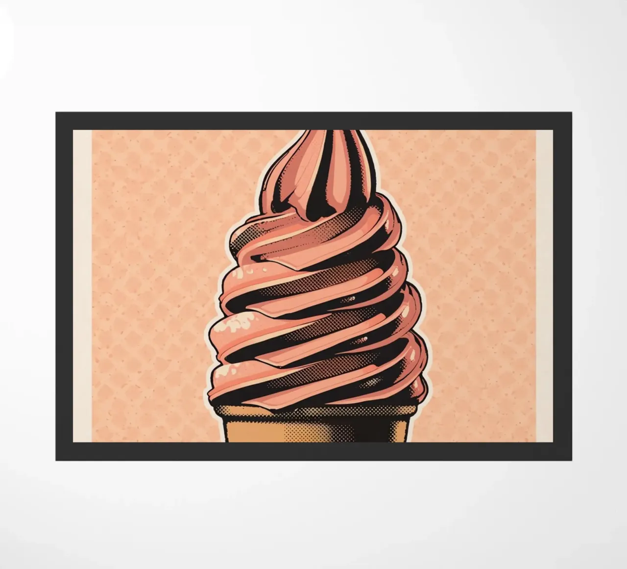 Cono gelato soft-serve rosa zerbino da DesignDoodle