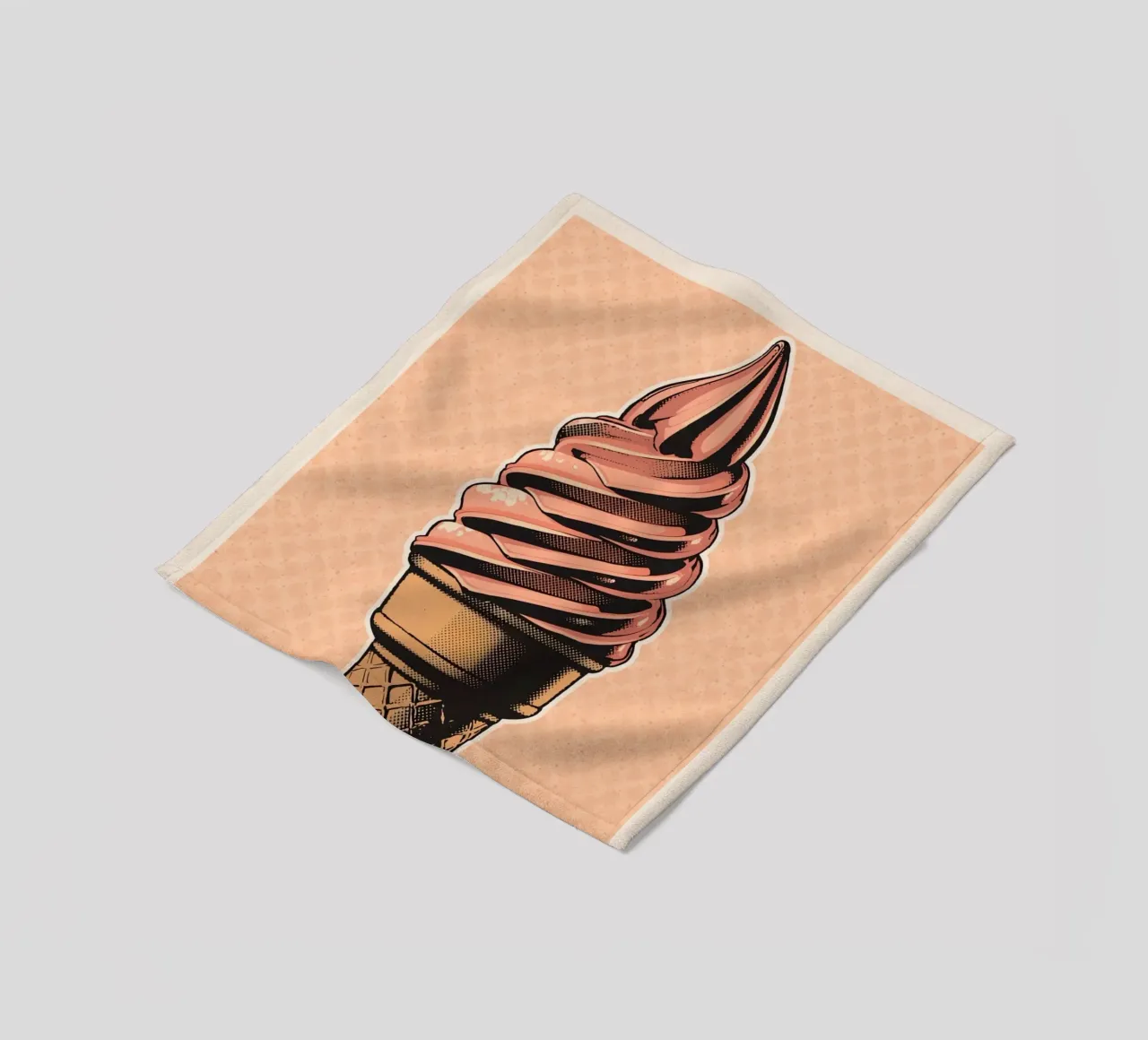 Rosa Softeiswaffel Fleecedecke von DesignDoodle