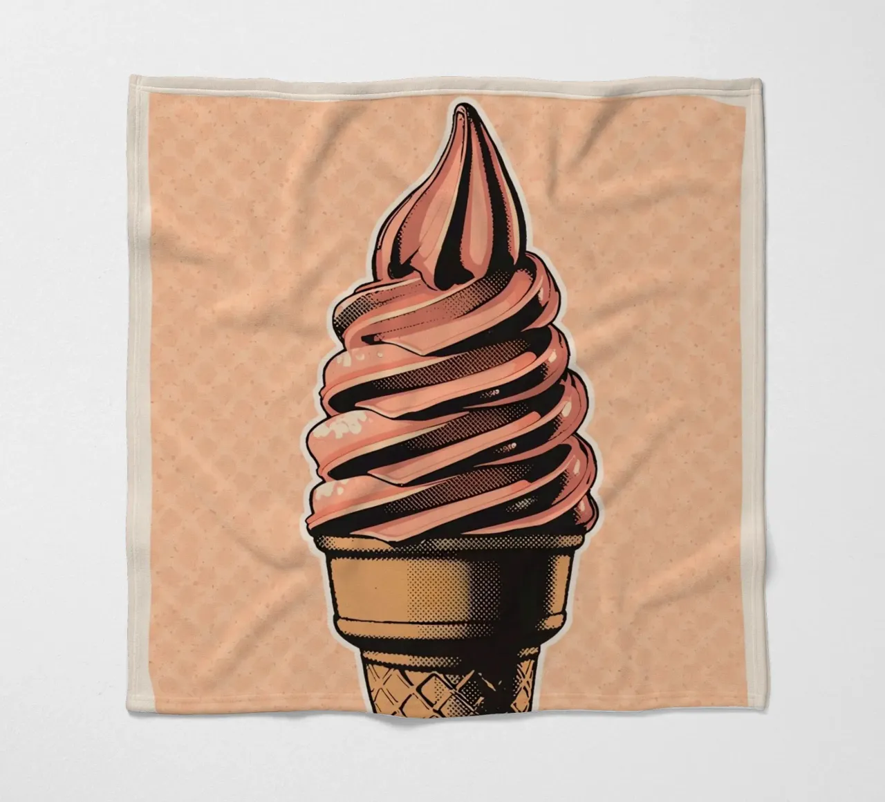Rosa Softeiswaffel Fleecedecke von DesignDoodle