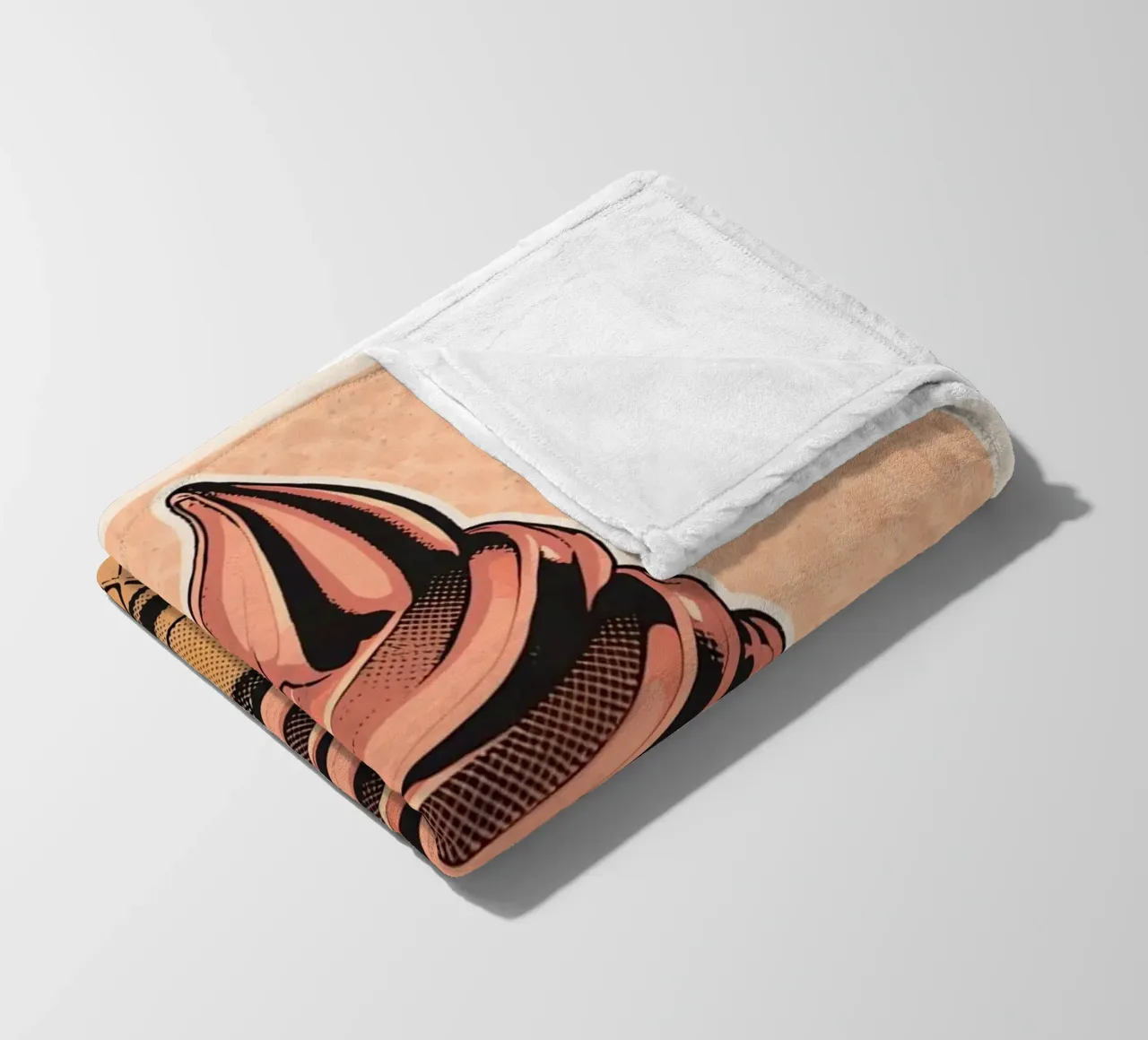 Rosa Softeiswaffel Fleecedecke von DesignDoodle
