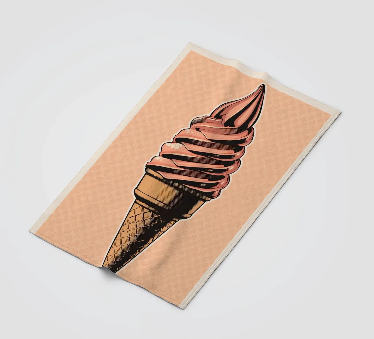 Rosa Softeiswaffel Fleecedecke von DesignDoodle