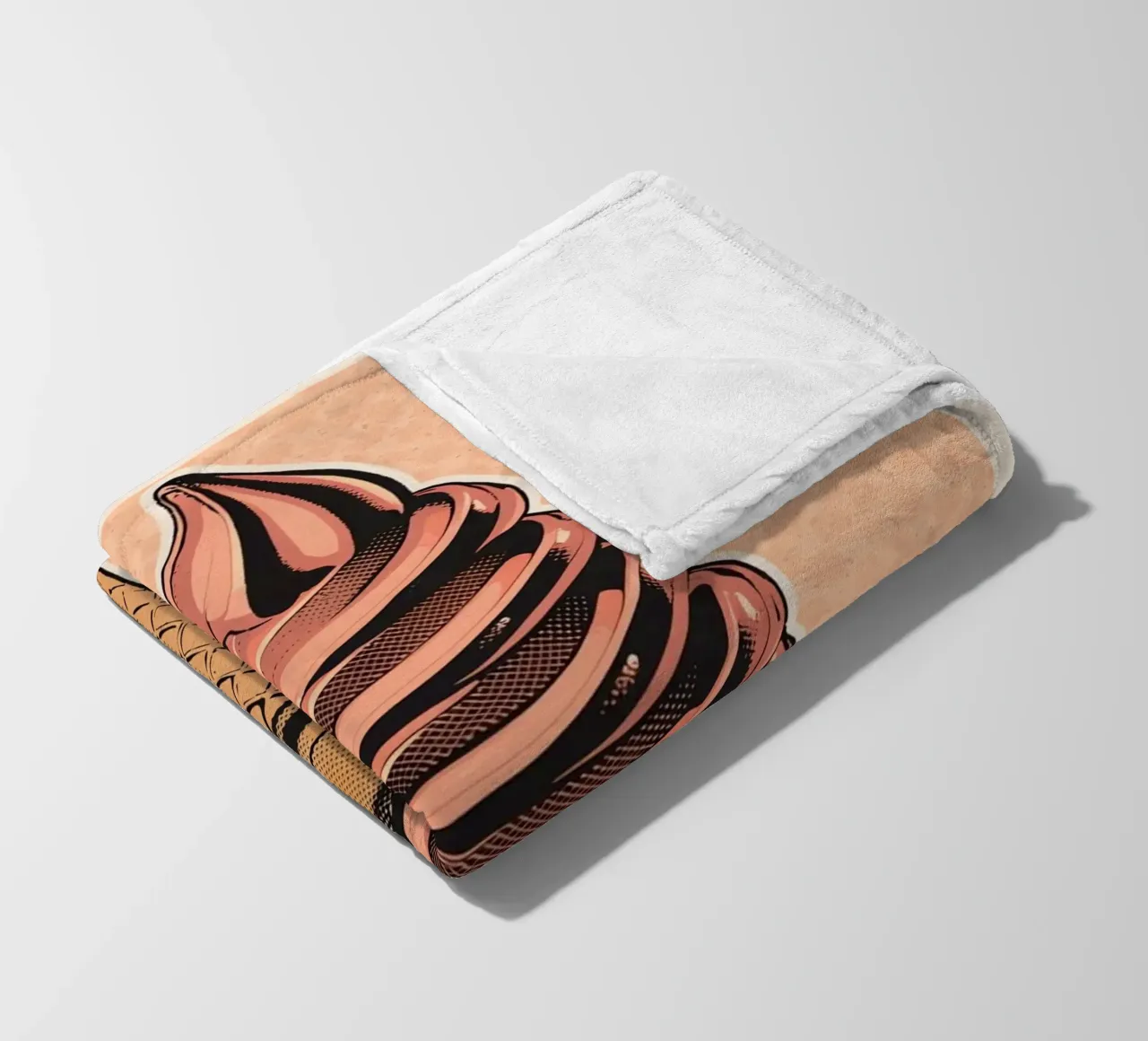 Rosa Softeiswaffel Fleecedecke von DesignDoodle