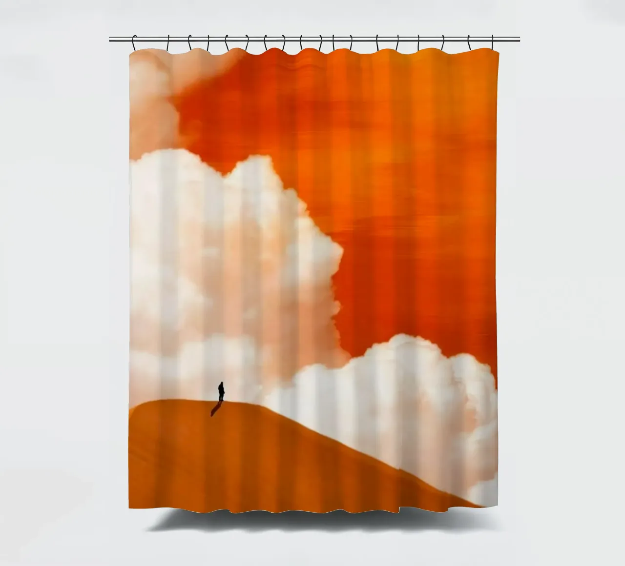 man stand in yellow shade cortina de baño de scoten