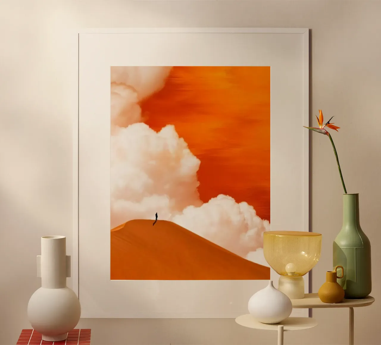 man stand in yellow shade carta hahnemühle da scoten