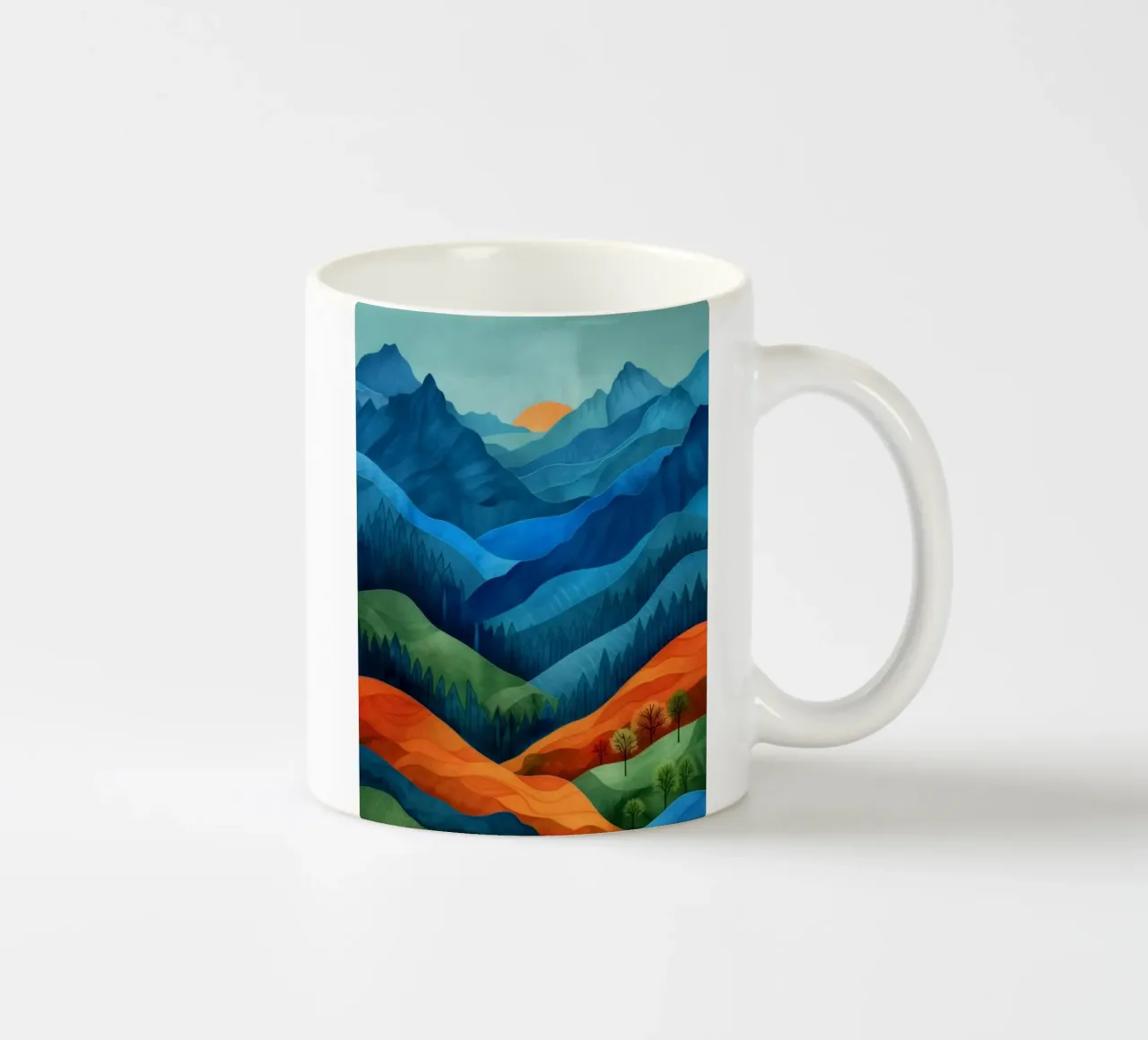 color wave mountain tazza in ceramica da scoten