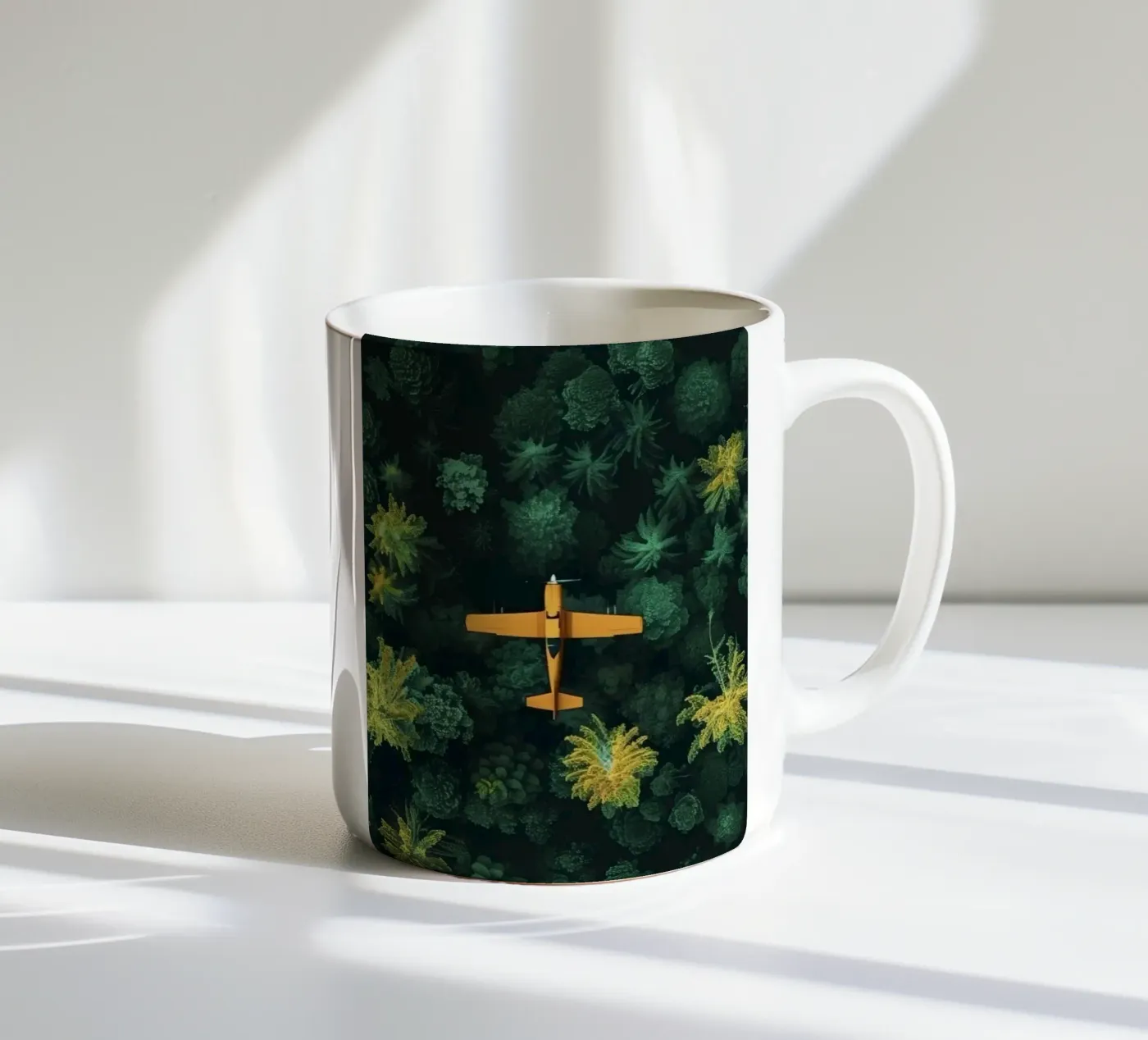 fly through forest ceramic mug by scoten