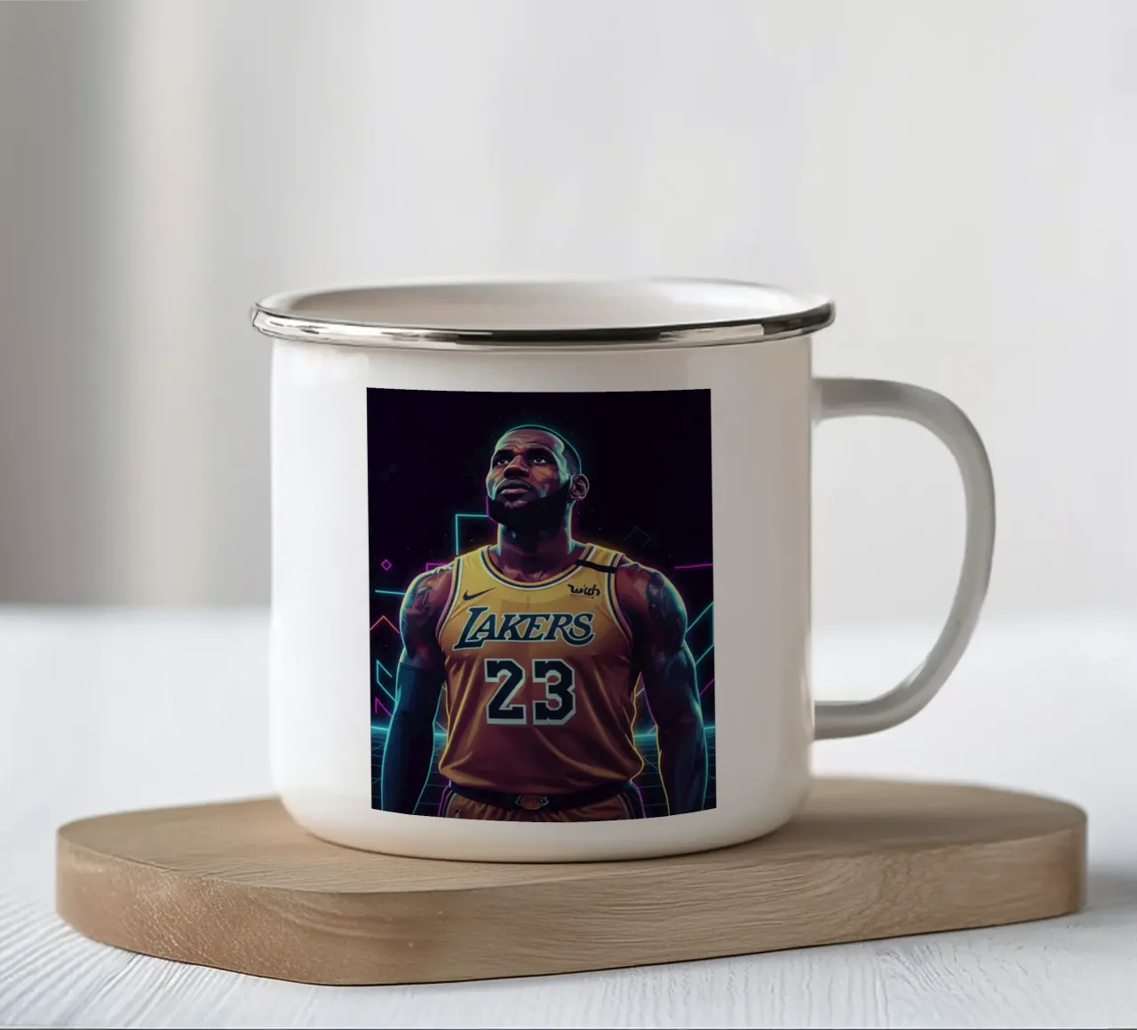 Lebron James - LA Lakers tazza in smalto da Kalis