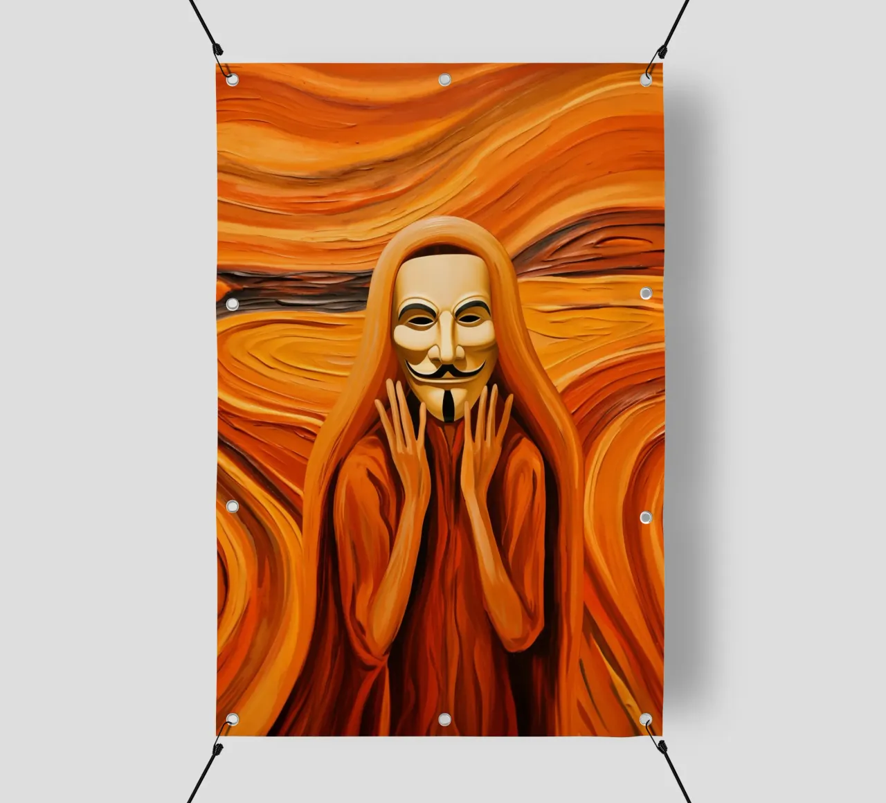 Anonymous Guy Fawkes Vendetta | The Scream telo in pvc da Autofocus