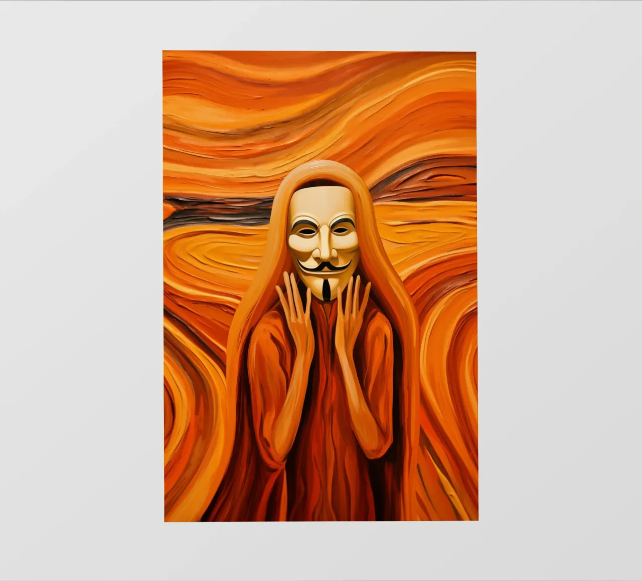 Anonymous Guy Fawkes Vendetta | The Scream telo in pvc da Autofocus