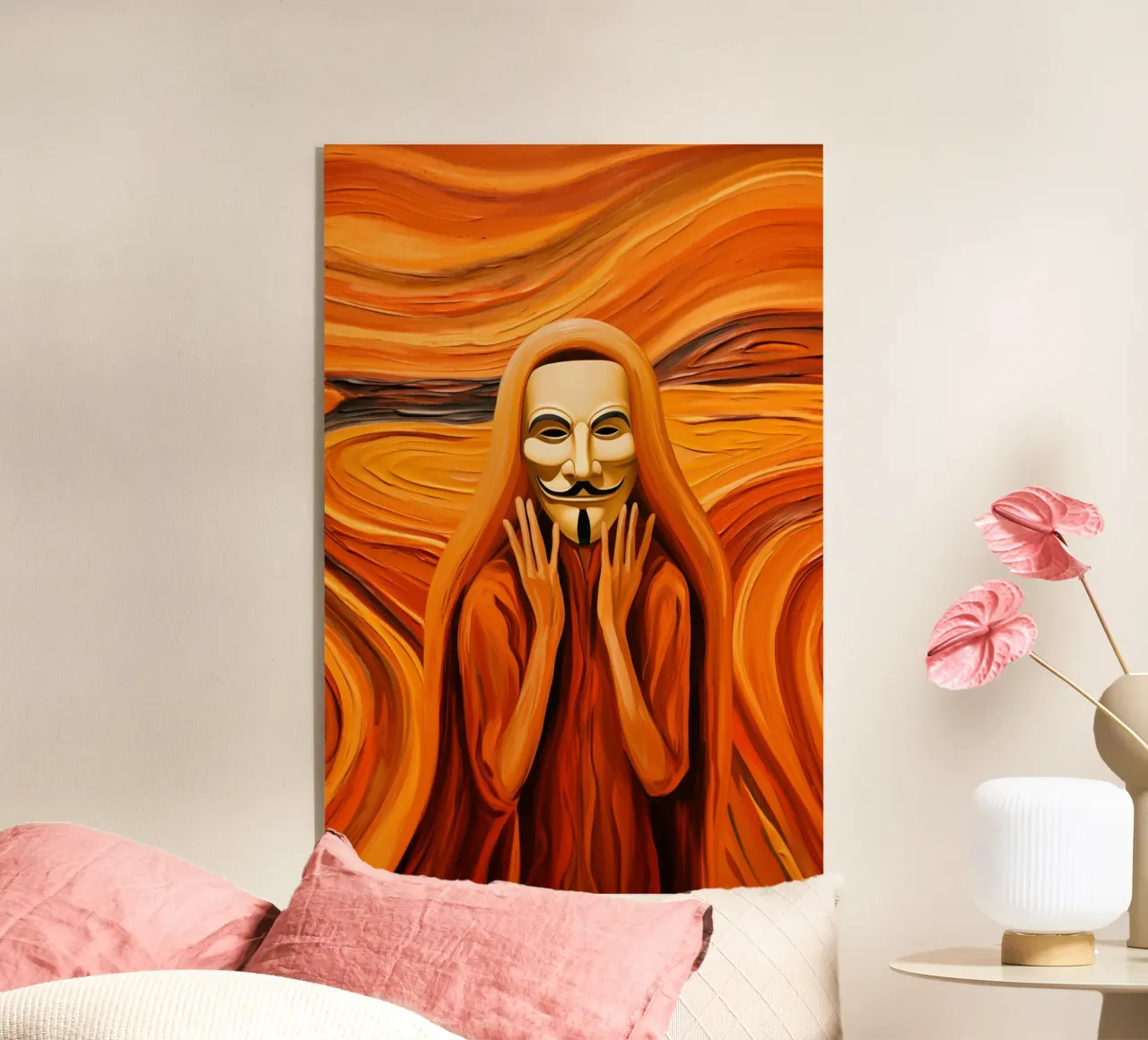 Anonymous Guy Fawkes Vendetta | The Scream plexiglass da Autofocus