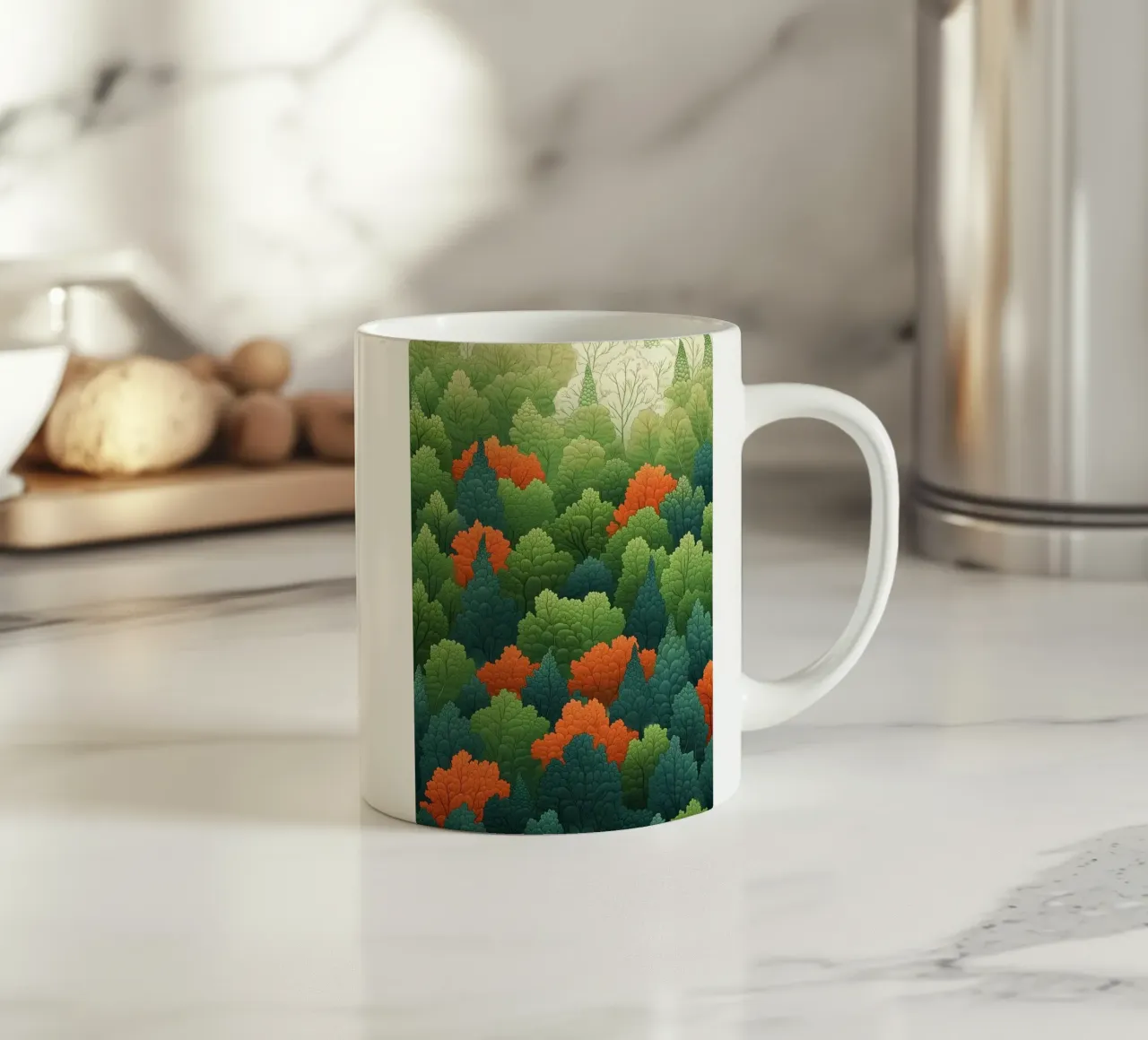 forest of leaf tazza in ceramica da scoten