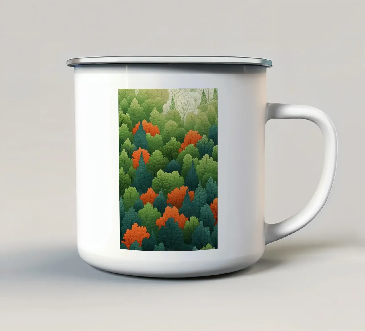 forest of leaf tazza in smalto da scoten