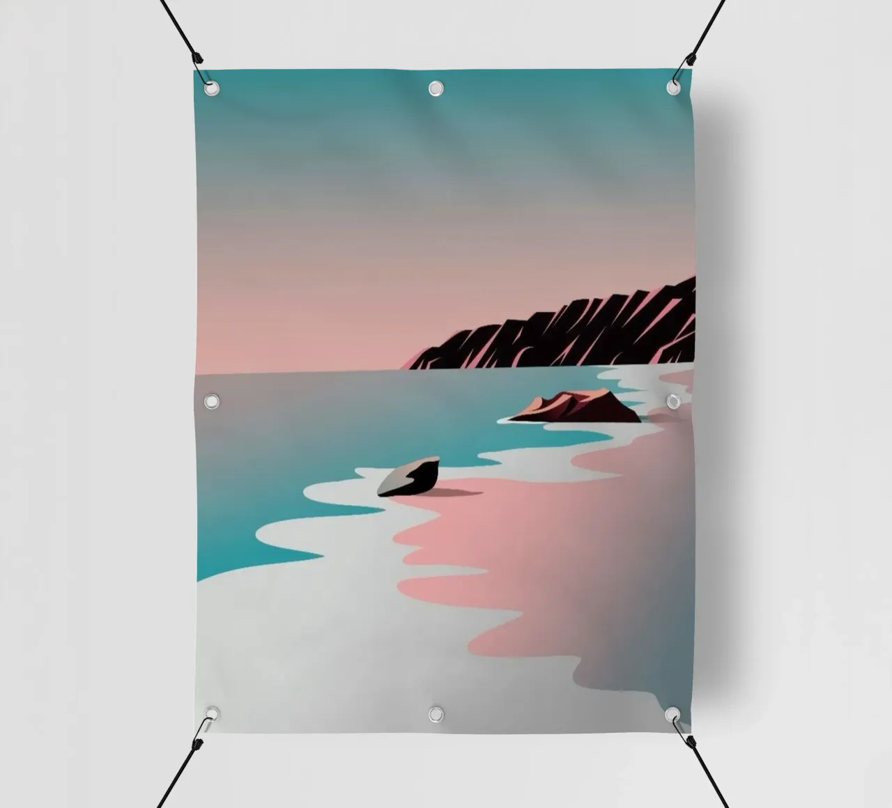 beach and the moutain rock telo in pvc da scoten