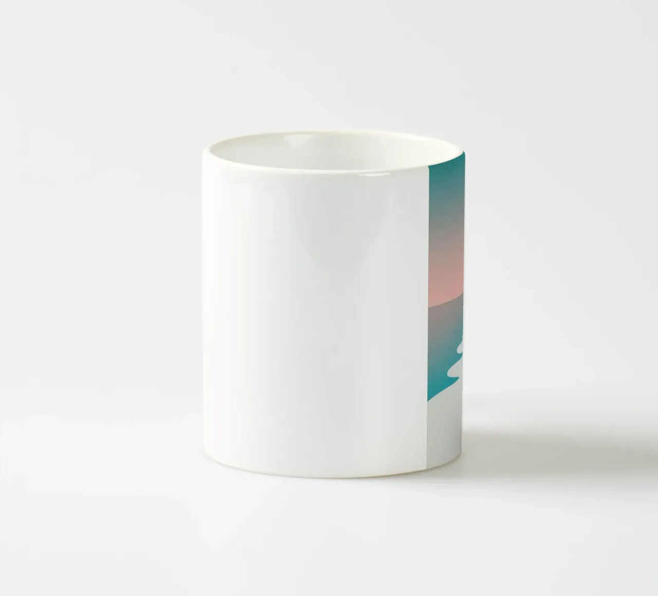 beach and the moutain rock tazza in ceramica da scoten