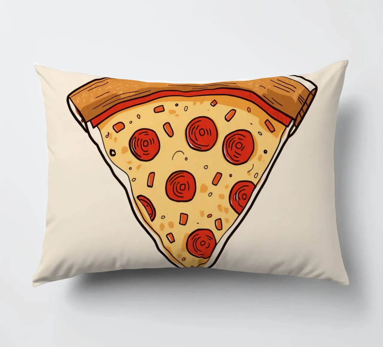 Pizza slice with "I WANT A Pizza YOU" cuscino da DesignDoodle