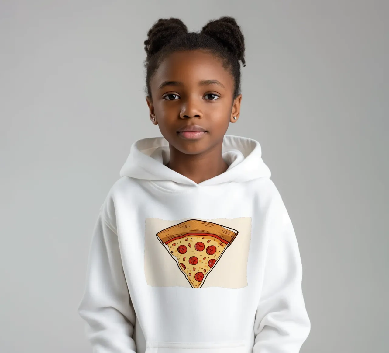 Pizza slice with "I WANT A Pizza YOU" felpa bambino con cappuccio da DesignDoodle