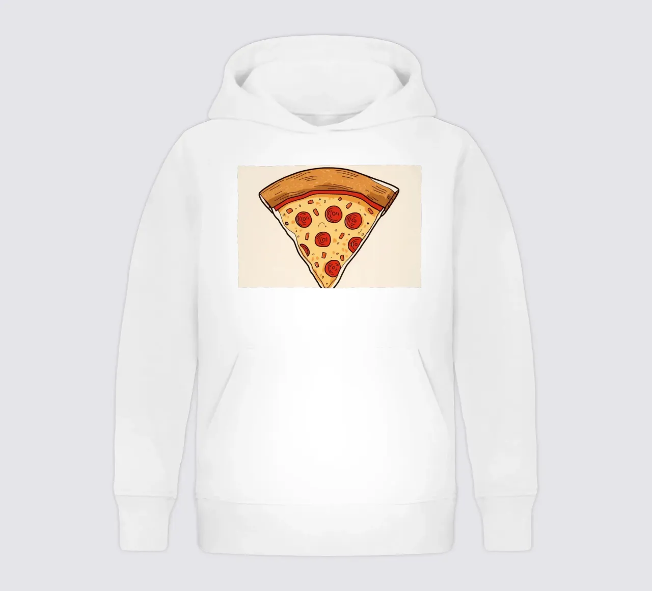 Pizza slice with "I WANT A Pizza YOU" felpa bambino con cappuccio da DesignDoodle
