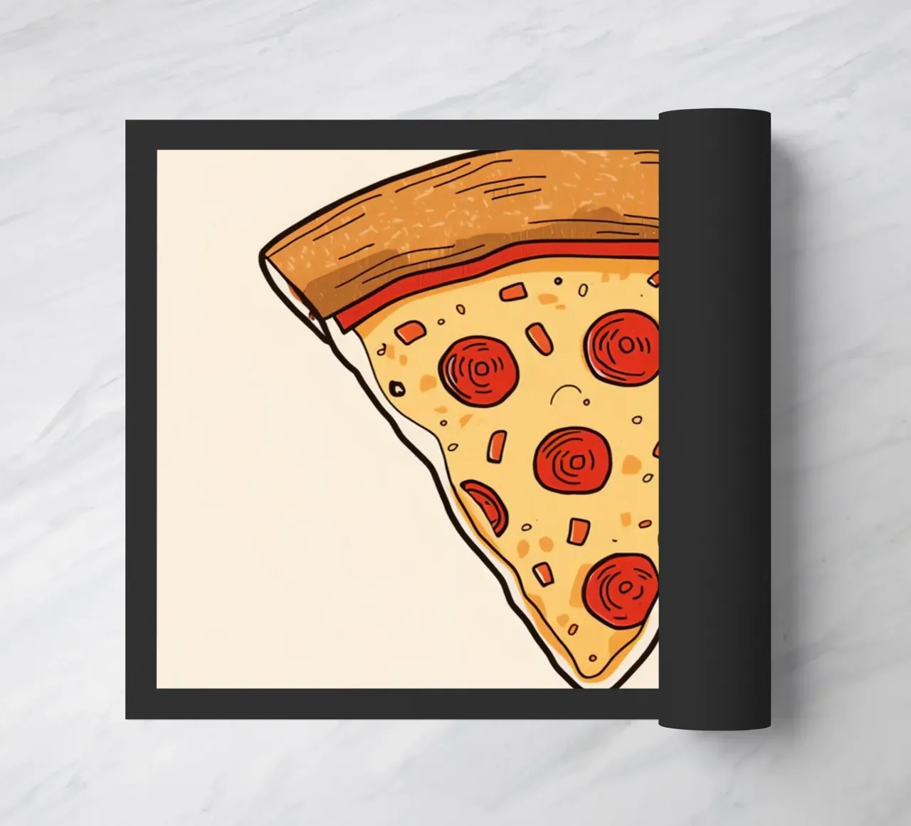 Pizza slice with 'I WANT A PIZZA YOU'. doormat by DesignDoodle
