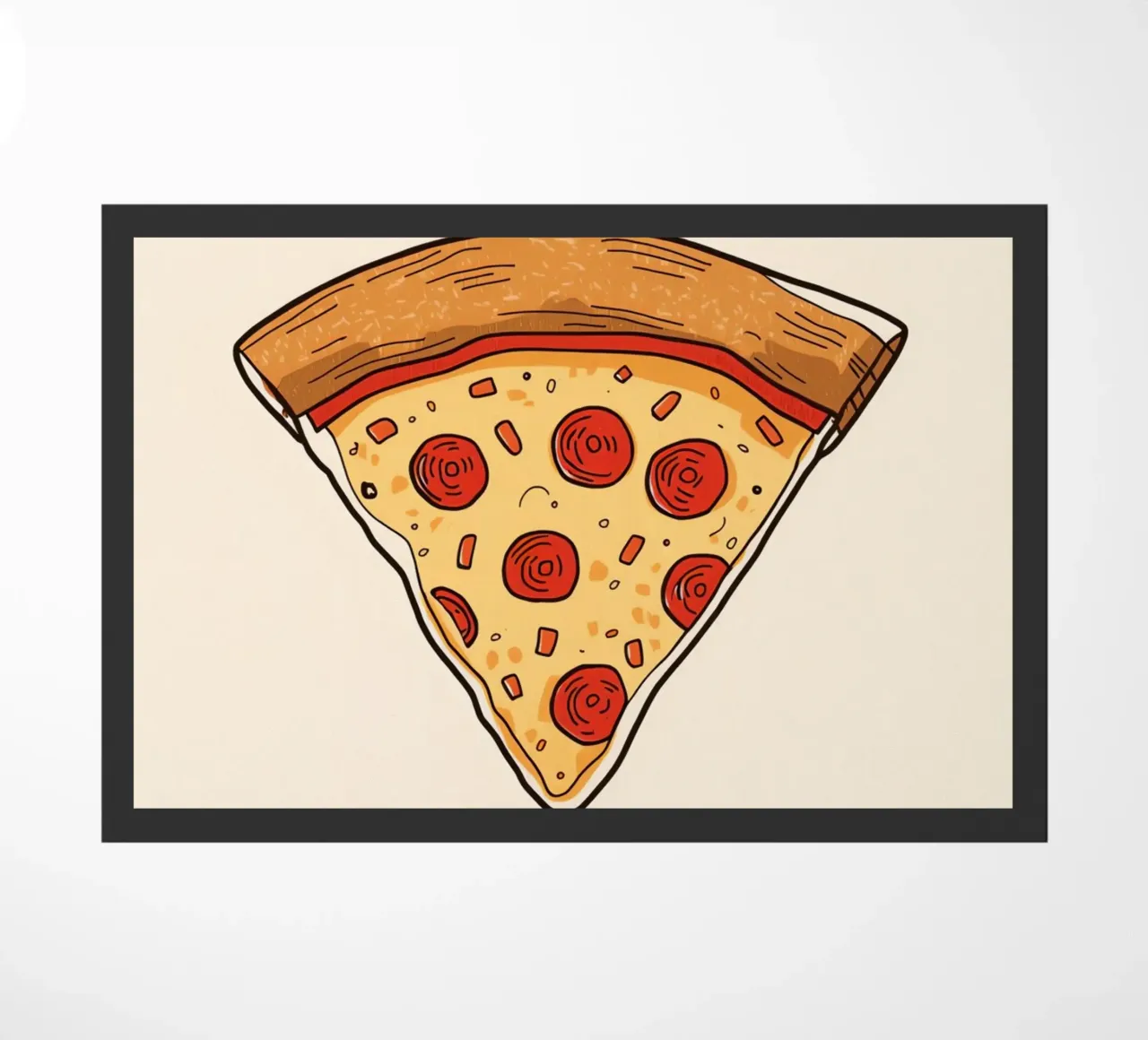 Pizza slice with 'I WANT A PIZZA YOU'. doormat by DesignDoodle