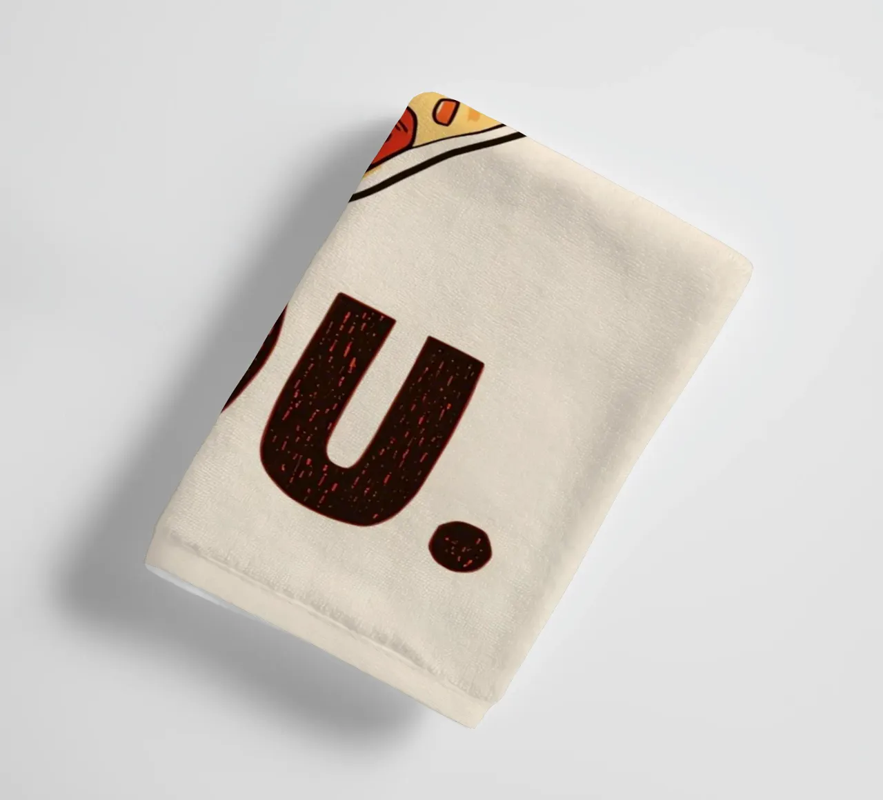Tranche de pizza avec "I WANT A PIZZA YOU". serviette de bain de DesignDoodle