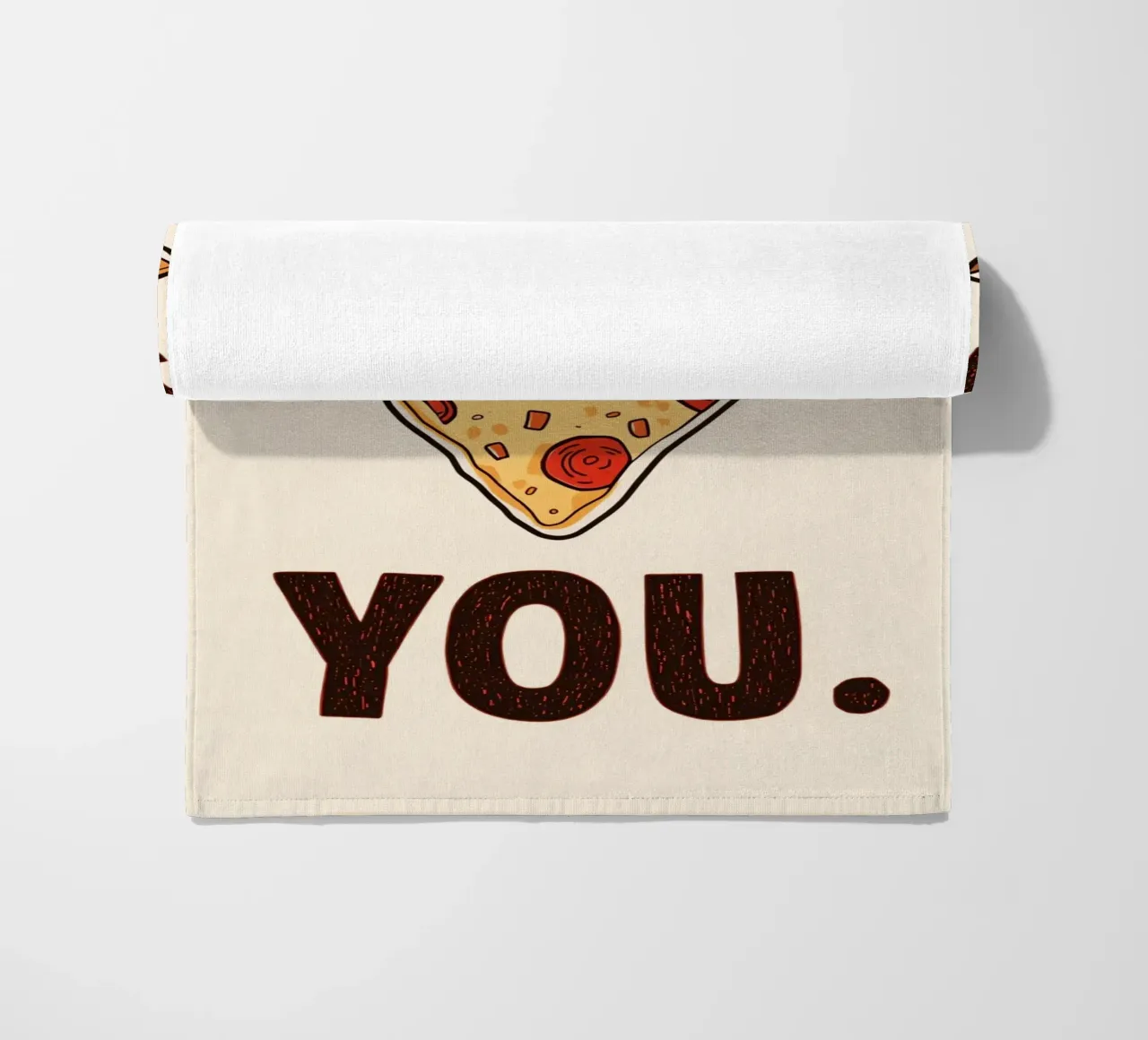 Pizza slice with "I WANT A Pizza YOU" telo mare da DesignDoodle