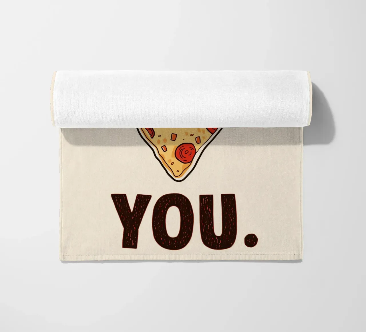 Pizza slice with "I WANT A Pizza YOU" telo mare da DesignDoodle