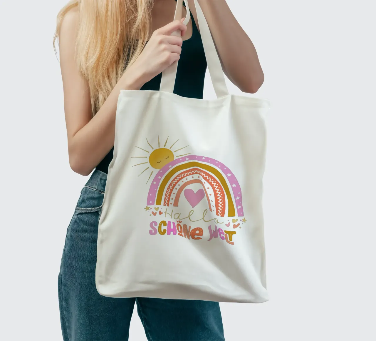 Ciao bel mondo. Per neonati e bambini. Bambine. borsa in juta da CalliLetters