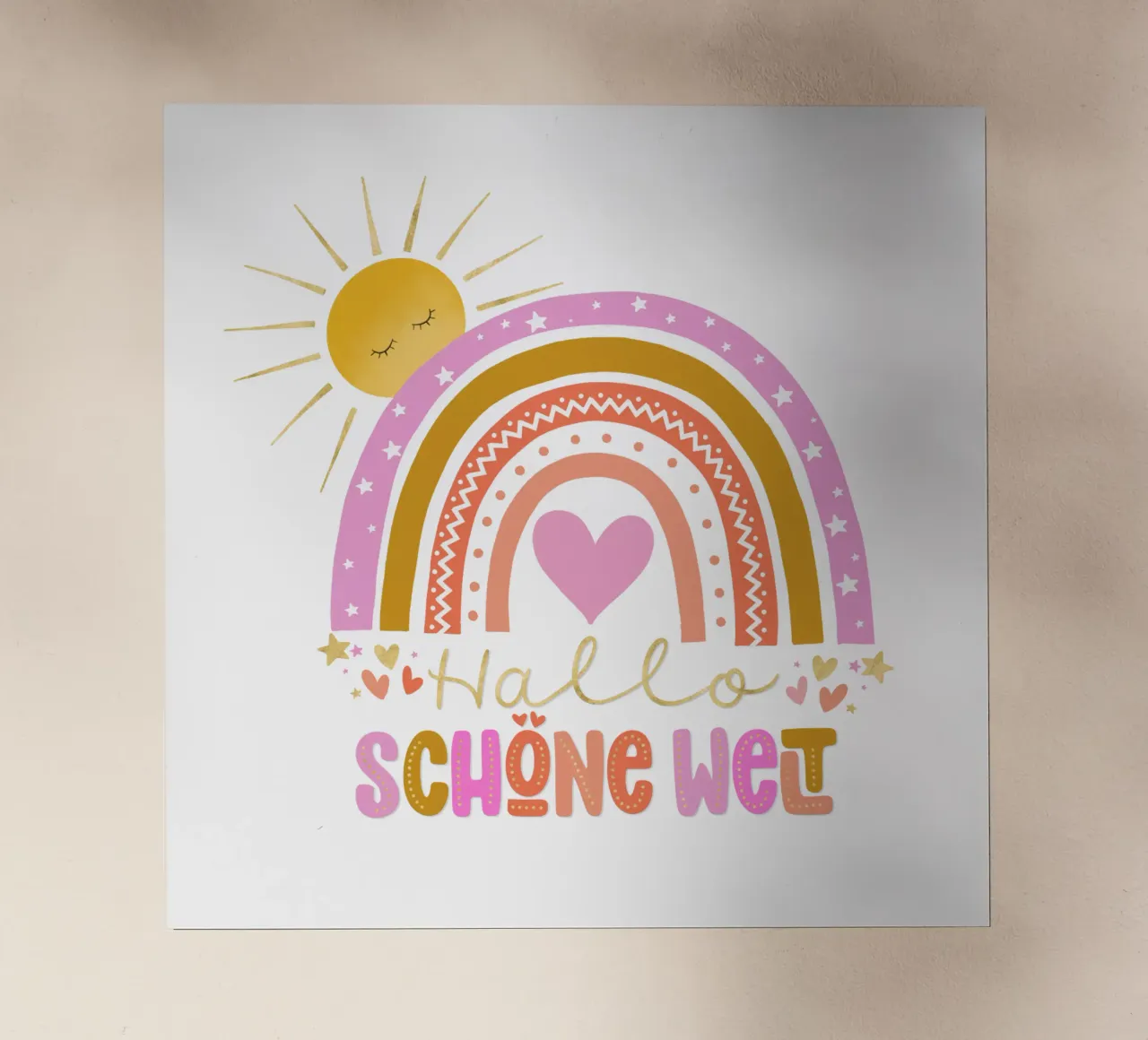 Ciao bel mondo. Per neonati e bambini. Bambine. pellicola backlit da CalliLetters