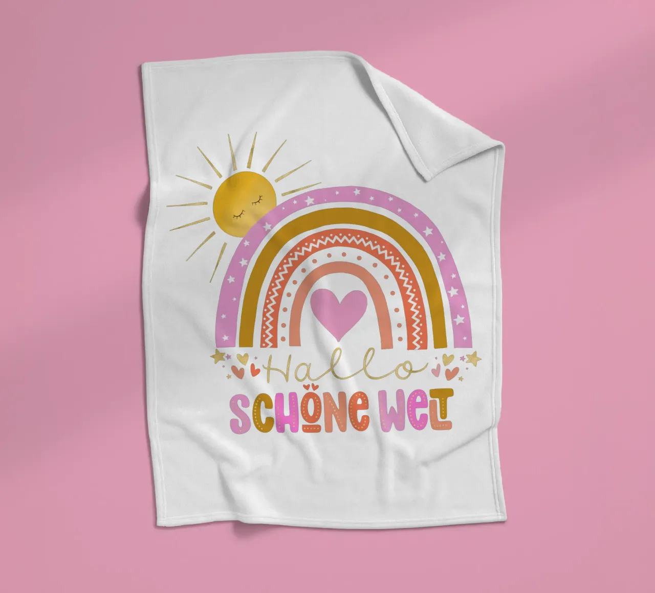 Ciao bel mondo. Per neonati e bambini. Bambine. coperta in pile da CalliLetters