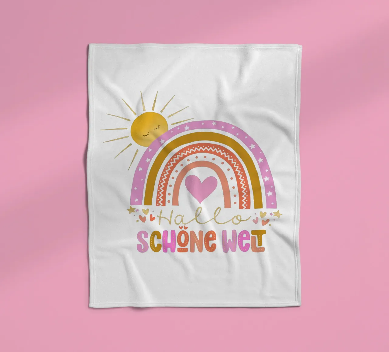Ciao bel mondo. Per neonati e bambini. Bambine. coperta in pile da CalliLetters