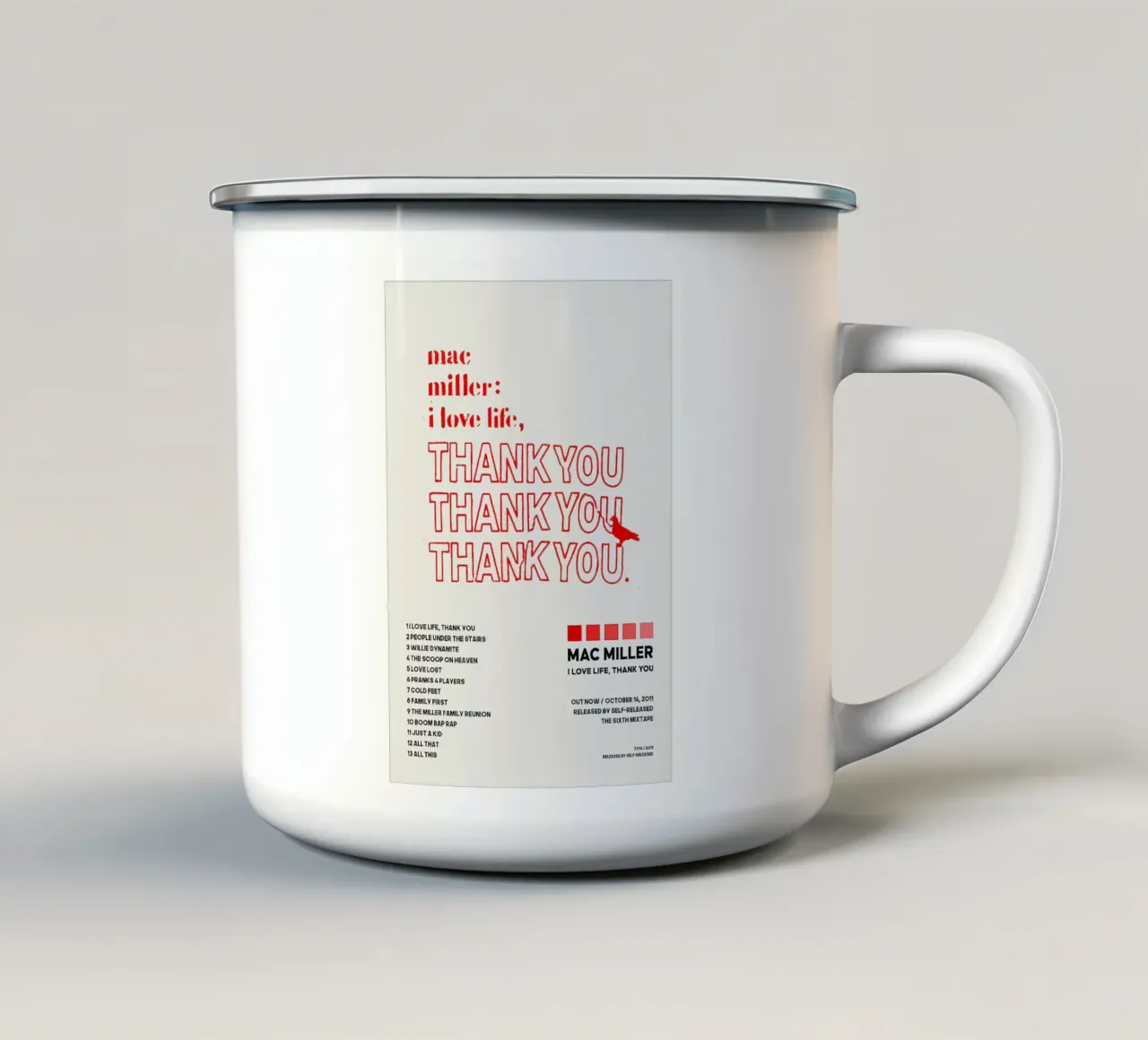 Poster Pace, amore e Mac tazza in smalto da amin