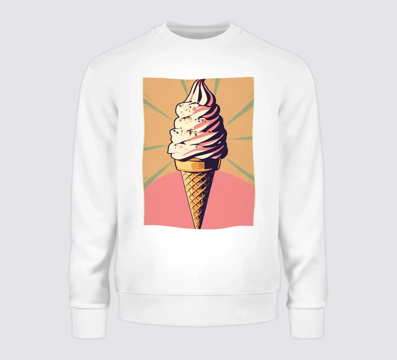 Cono gelato soft serve con zuccherini felpa da DesignDoodle