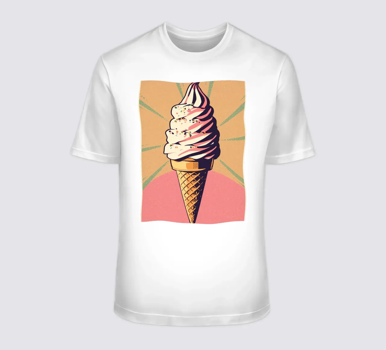 Cono gelato soft serve con zuccherini t-shirt da DesignDoodle