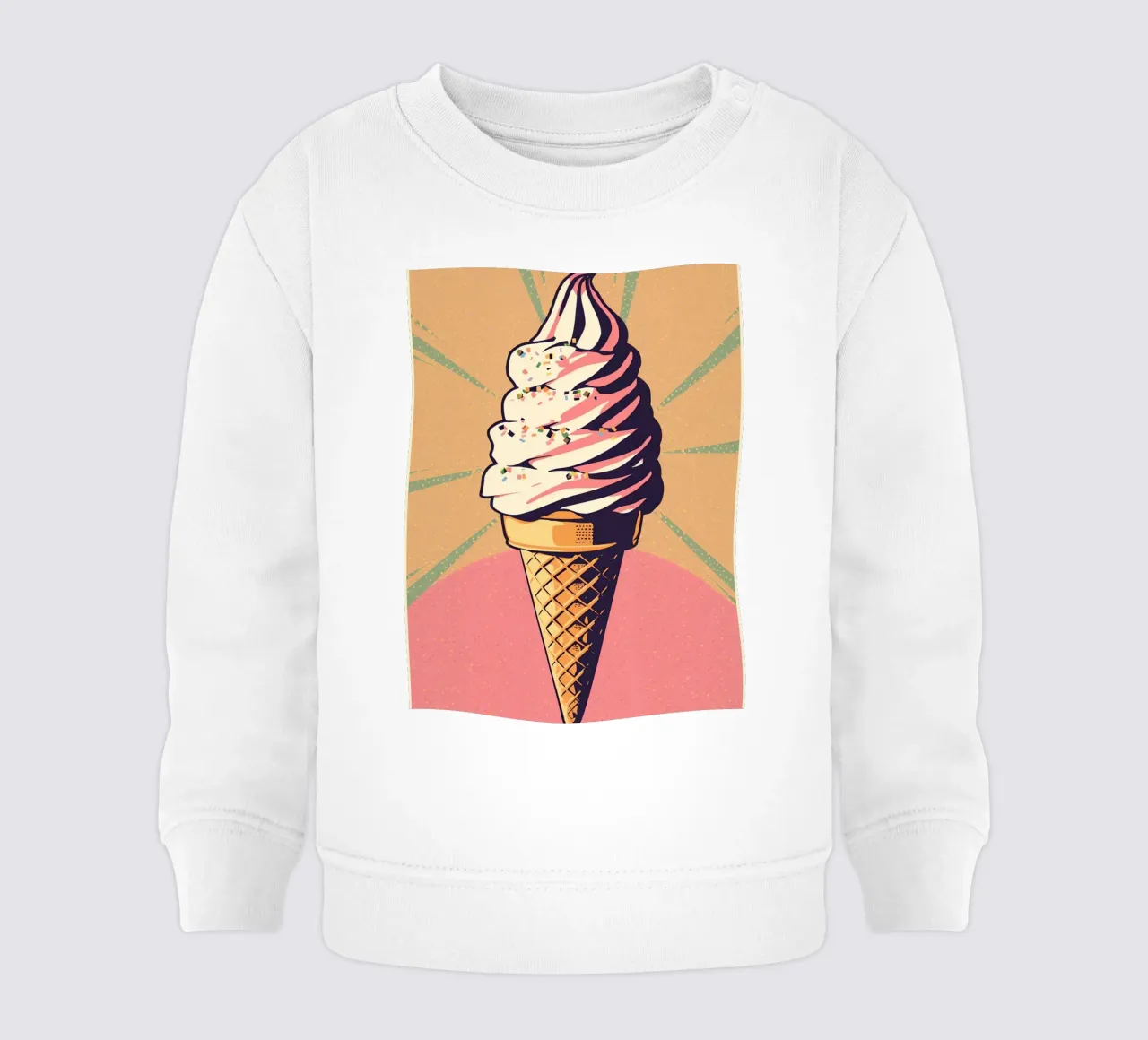 Cono gelato soft serve con zuccherini felpa neonato da DesignDoodle