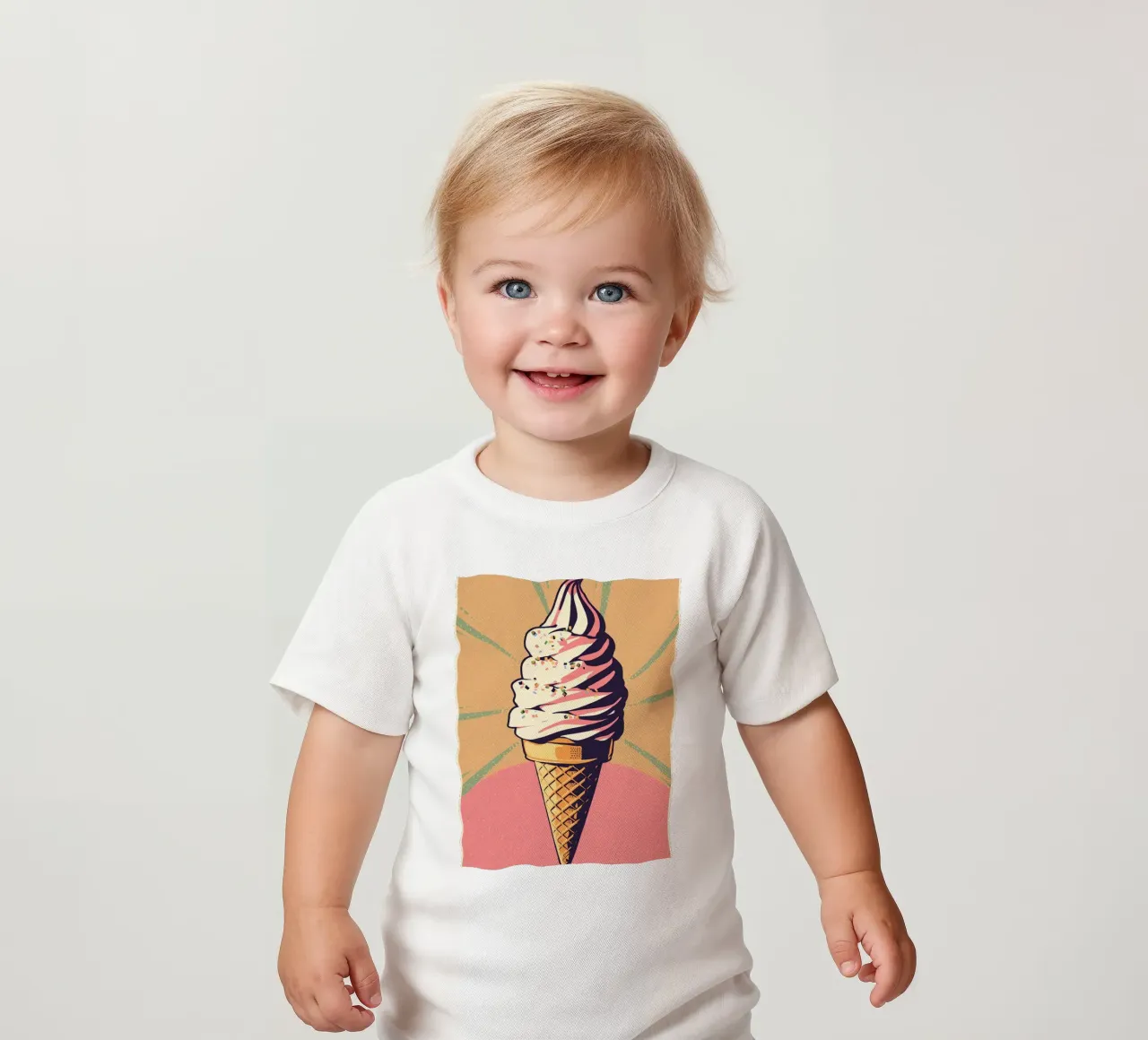 Cono gelato soft serve con zuccherini maglietta neonato da DesignDoodle
