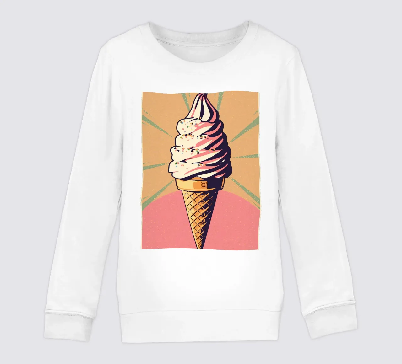 Cono gelato soft serve con zuccherini felpa bambino da DesignDoodle
