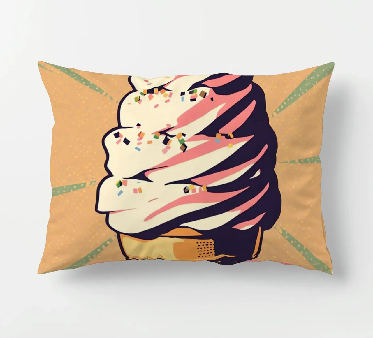 Cono gelato soft serve con zuccherini cuscino da DesignDoodle